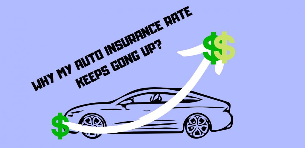 Why my auto insurance rate keeps going up?